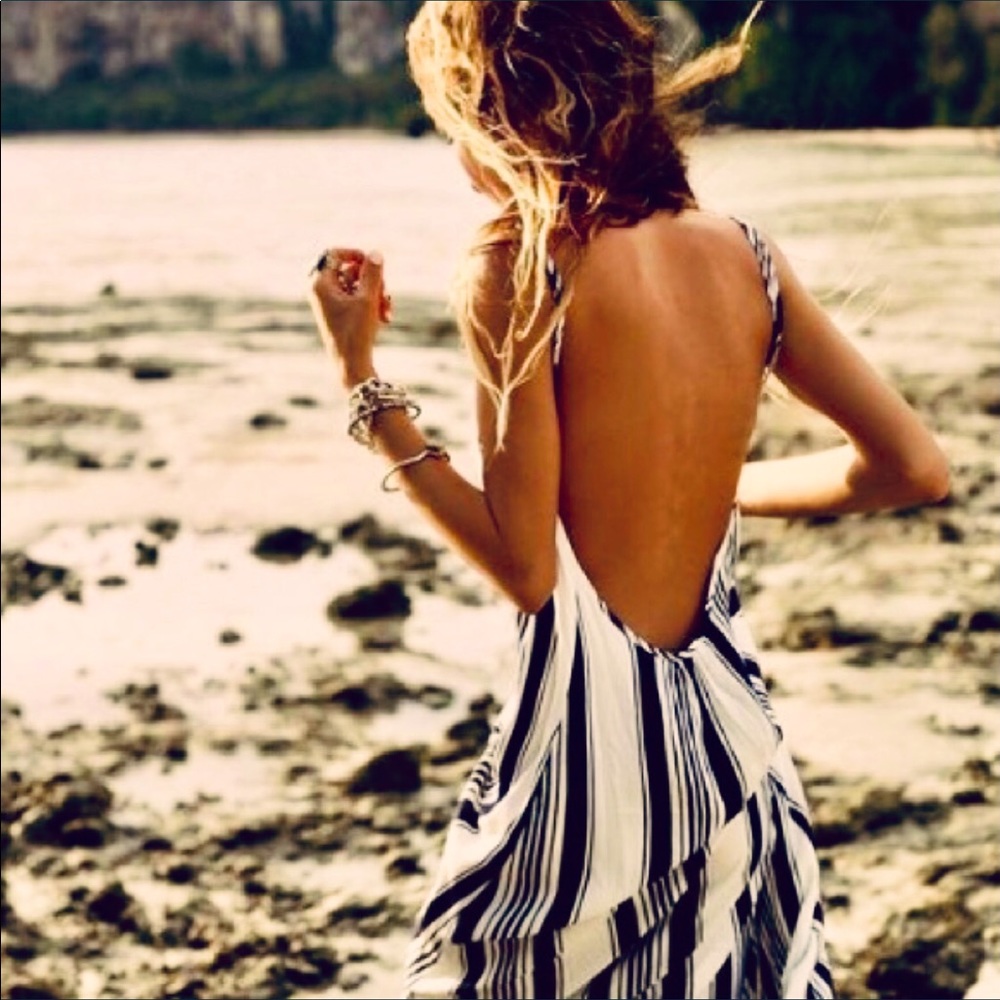 Free people sexy Long Low Back Dress NWOT